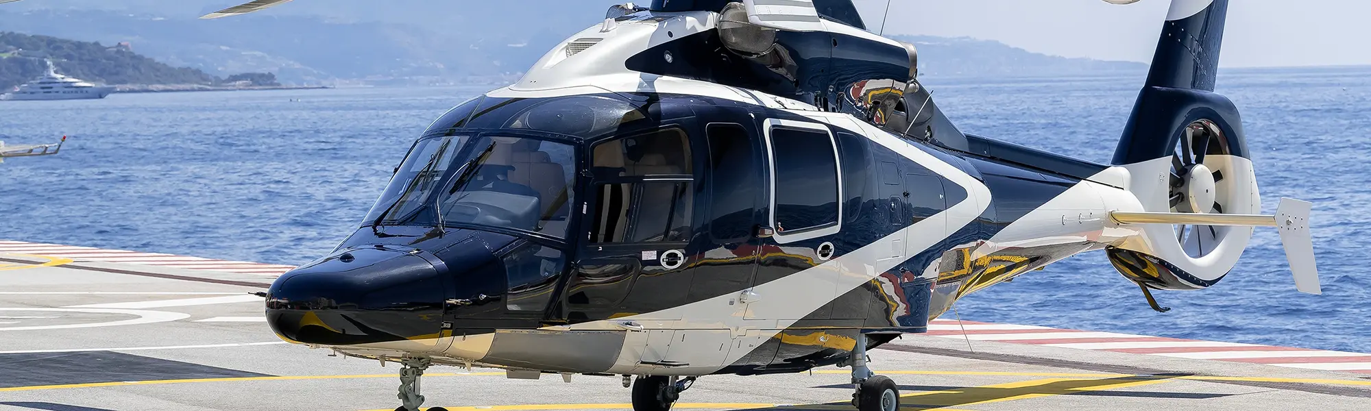A JE helicopter dolly used to move an airframe across a facility