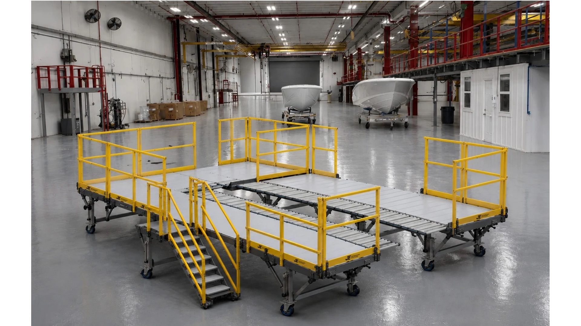 A modular maintenance platform system on the Apopka floor